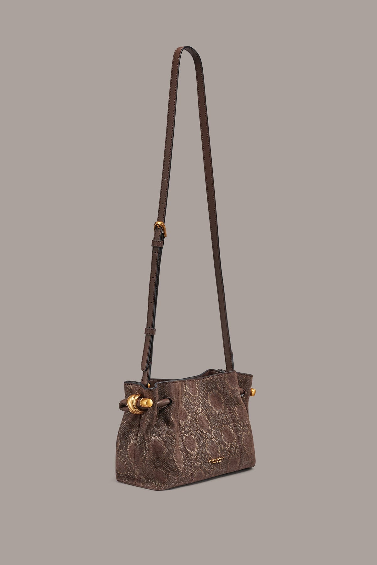 CASHMERE SNAKE-EFFECT CROSSBODY BAG