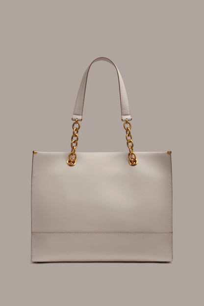 MERINO LEATHER LOGO TOTE