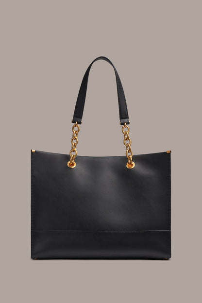 MERINO LEATHER LOGO TOTE