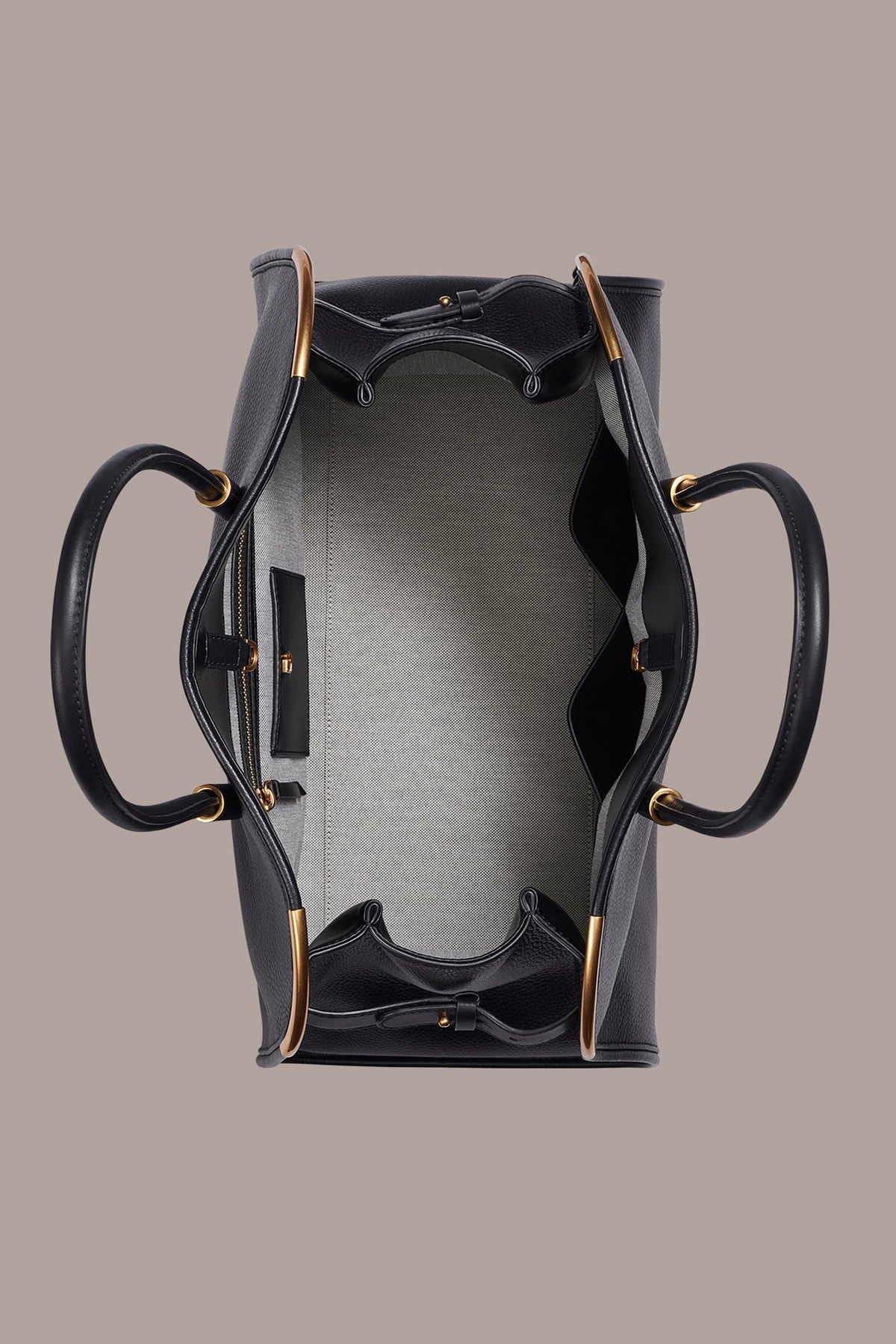 SATIN LEATHER TOTE
