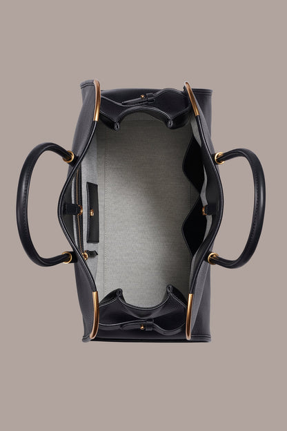 SATIN LEATHER TOTE