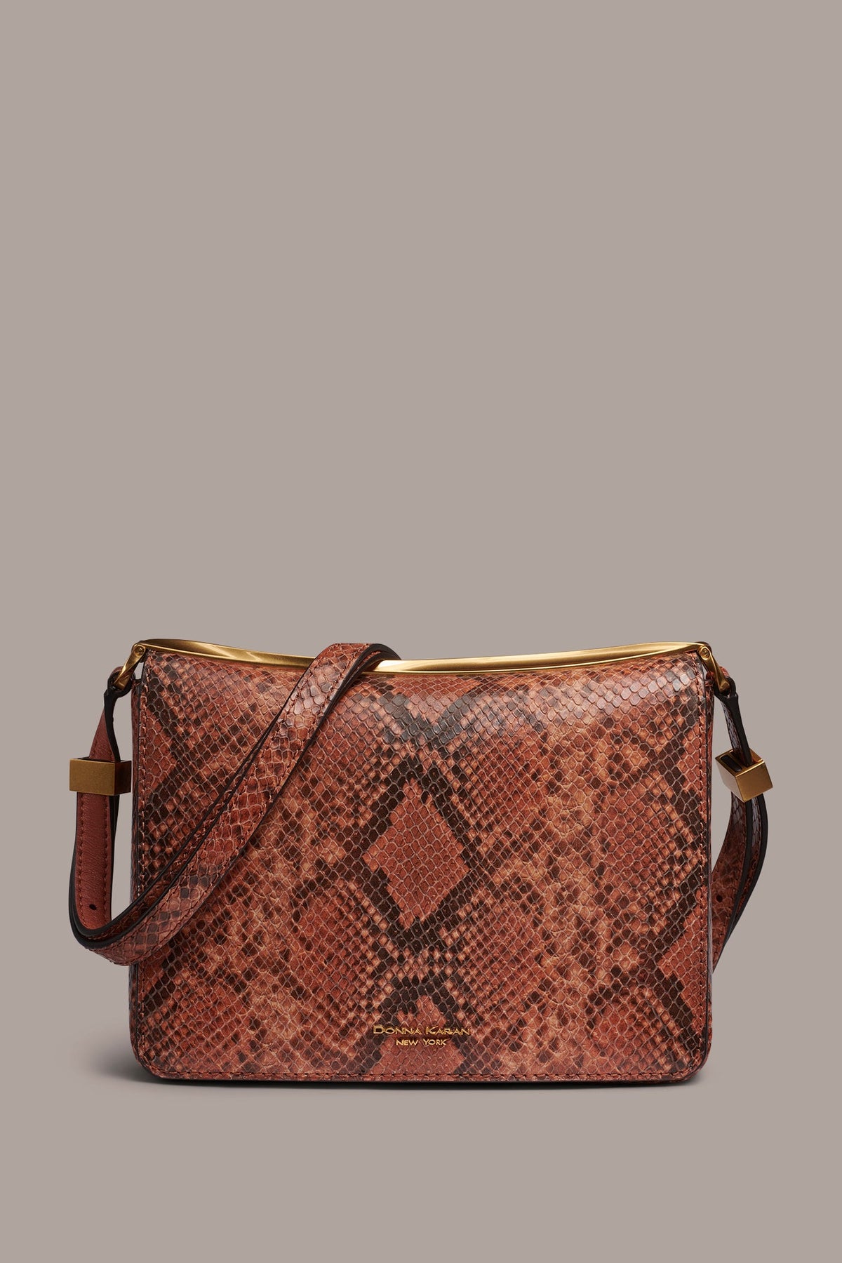 JERICHO SNAKE-EFFECT LEATHER SHOULDER BAG