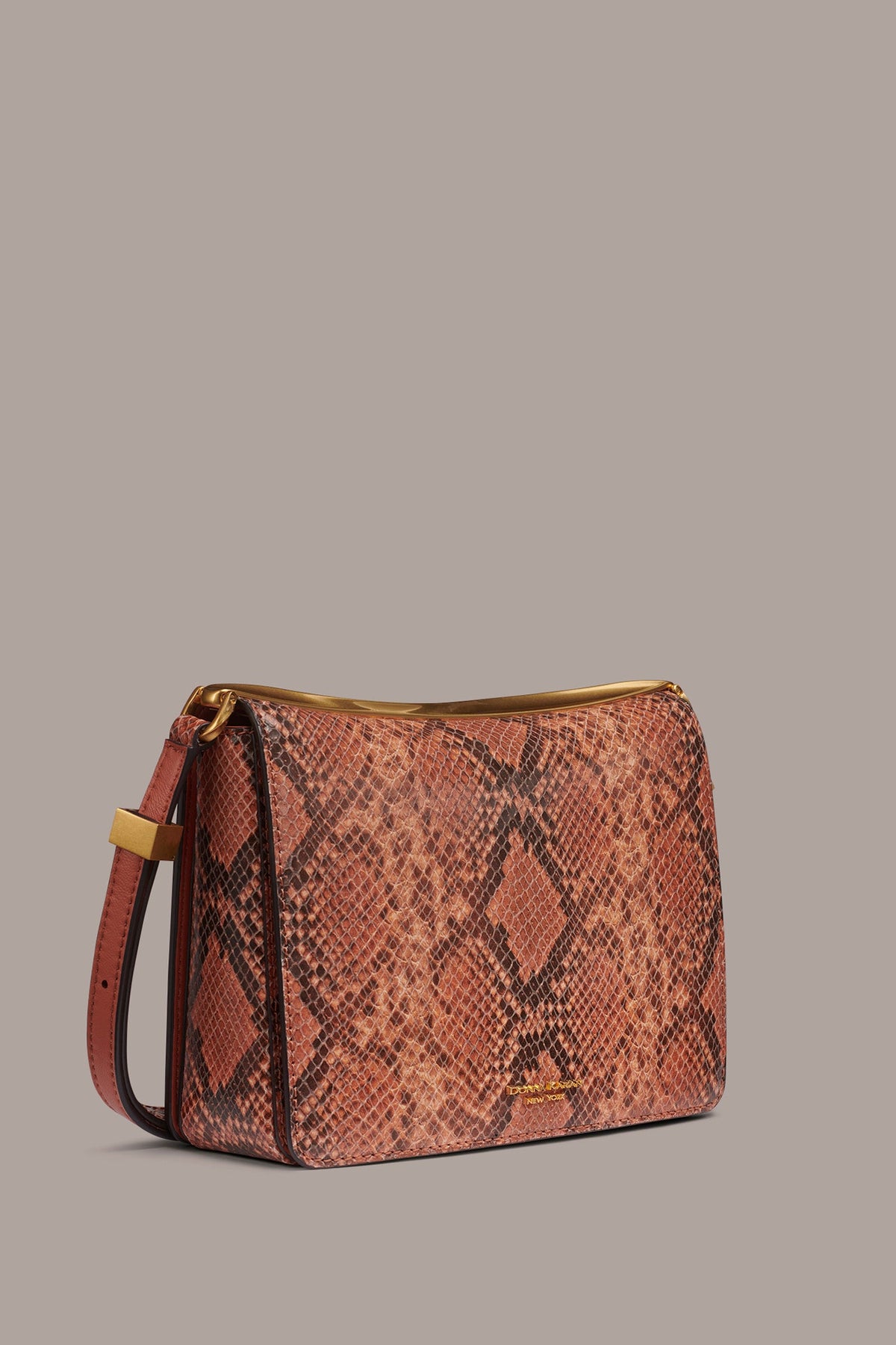 JERICHO SNAKE-EFFECT LEATHER SHOULDER BAG