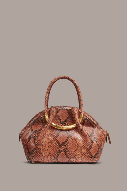 OXFORD SNAKE-EFFECT LEATHER CROSSBODY BAG