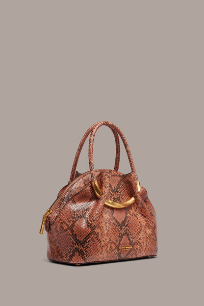 OXFORD SNAKE-EFFECT LEATHER CROSSBODY BAG