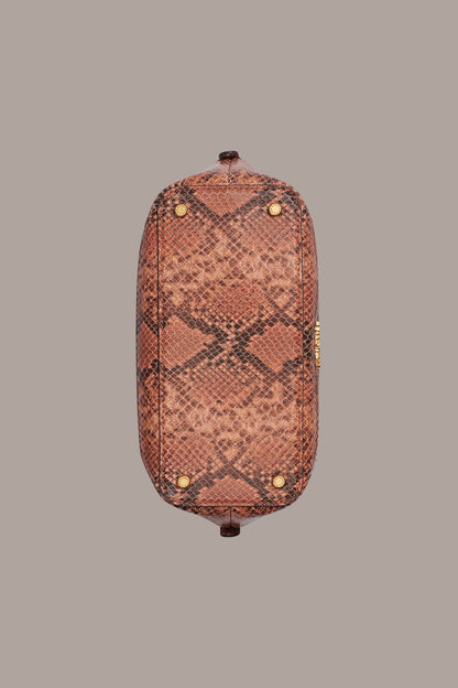 OXFORD SNAKE-EFFECT LEATHER CROSSBODY BAG