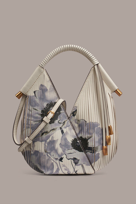 BALDWIN FLORAL LASER-CUT LEATHER MICRO CROSSBODY