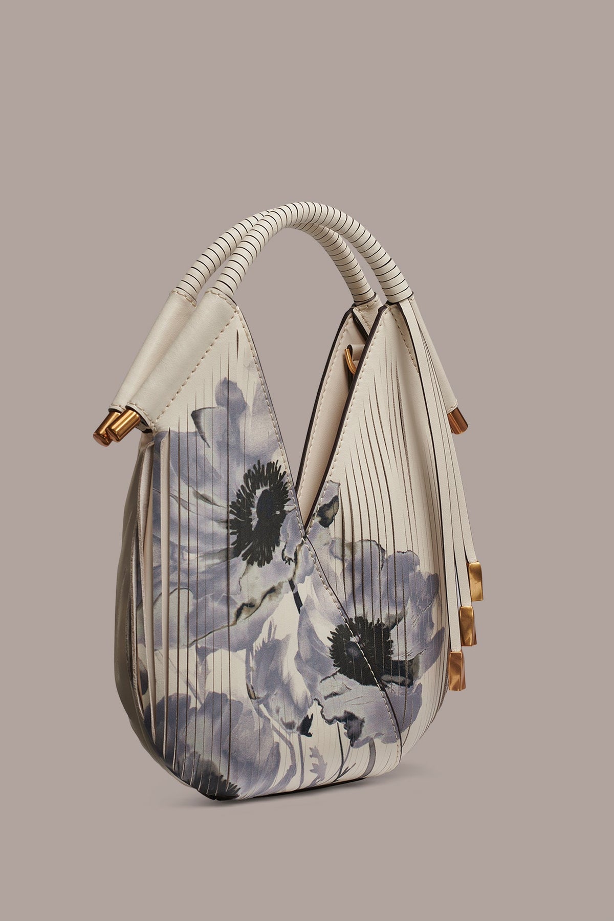 BALDWIN FLORAL LASER-CUT LEATHER MICRO CROSSBODY