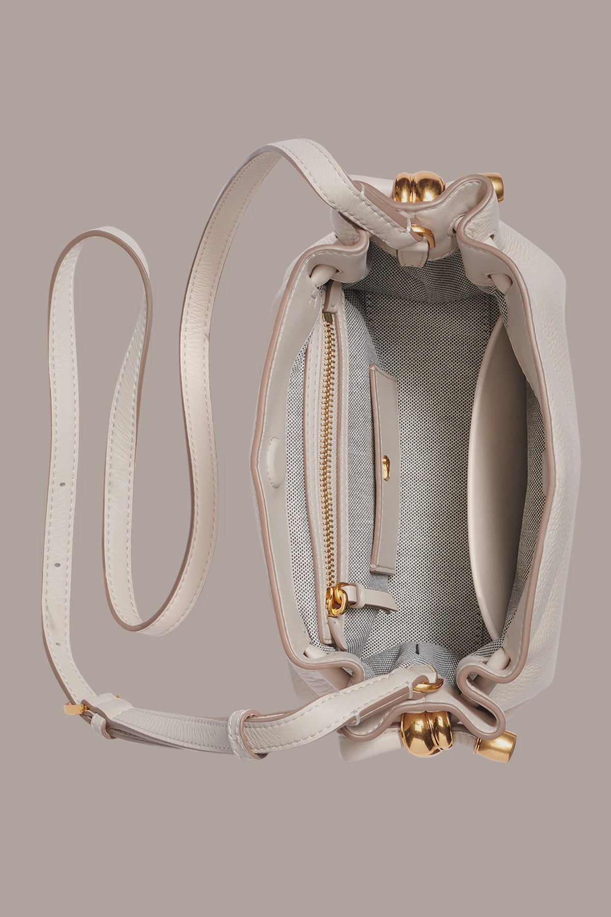CASHMERE LEATHER CROSSBODY BAG