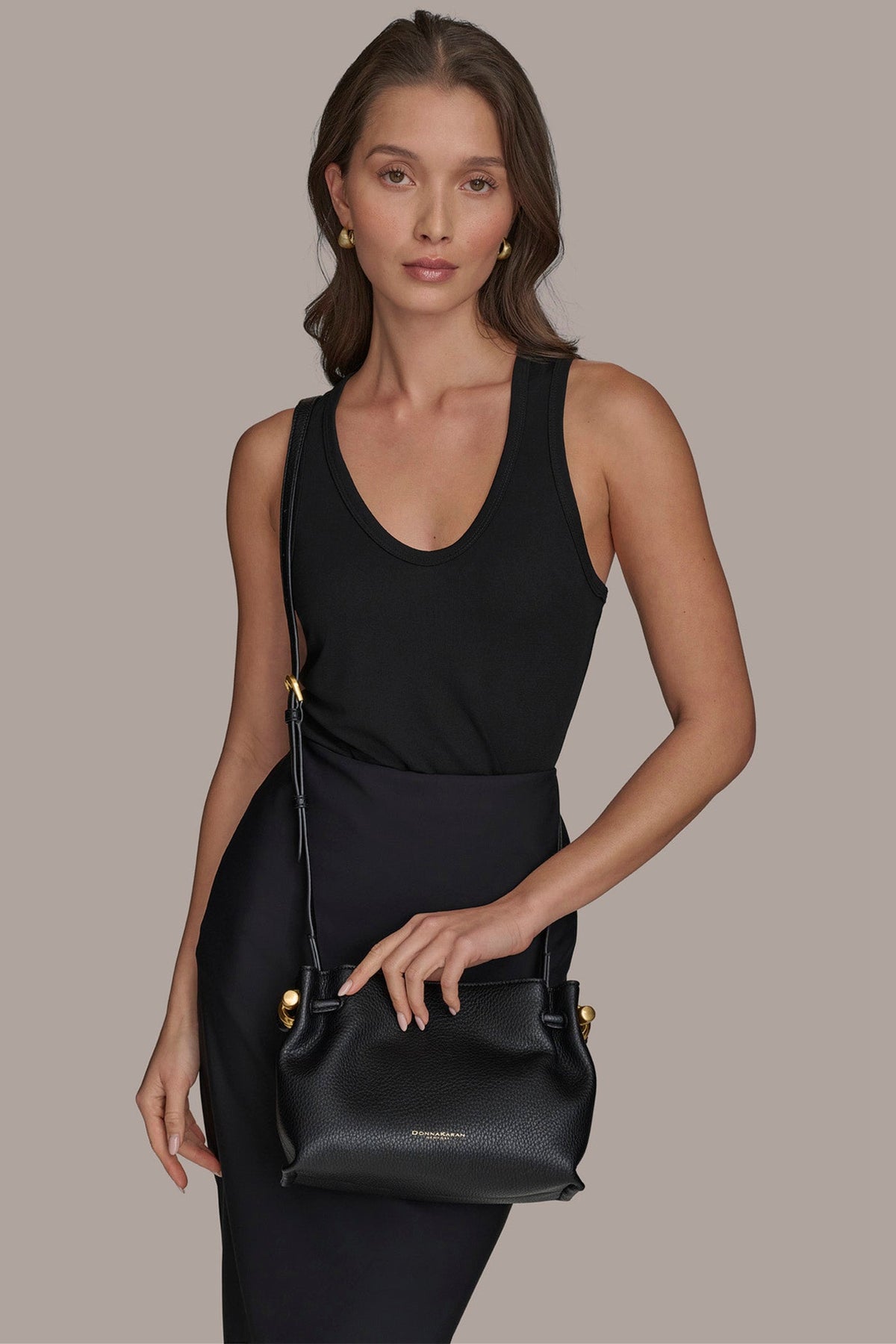 CASHMERE LEATHER CROSSBODY BAG