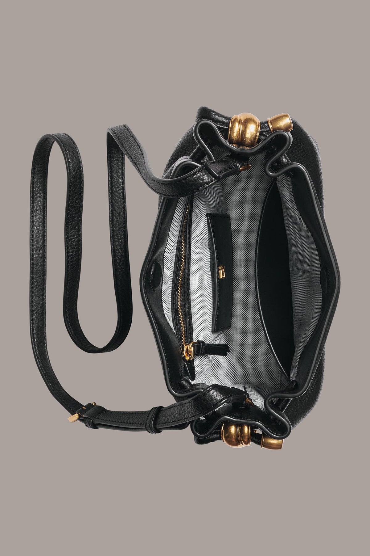 CASHMERE LEATHER CROSSBODY BAG
