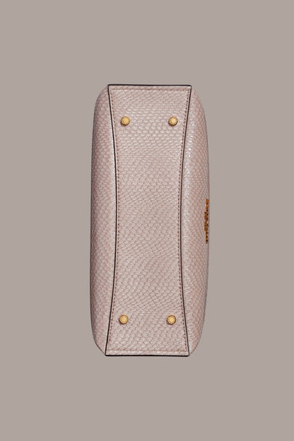 BRIDGEHAMPTON SNAKE-EFFECT LEATHER SATCHEL BAG