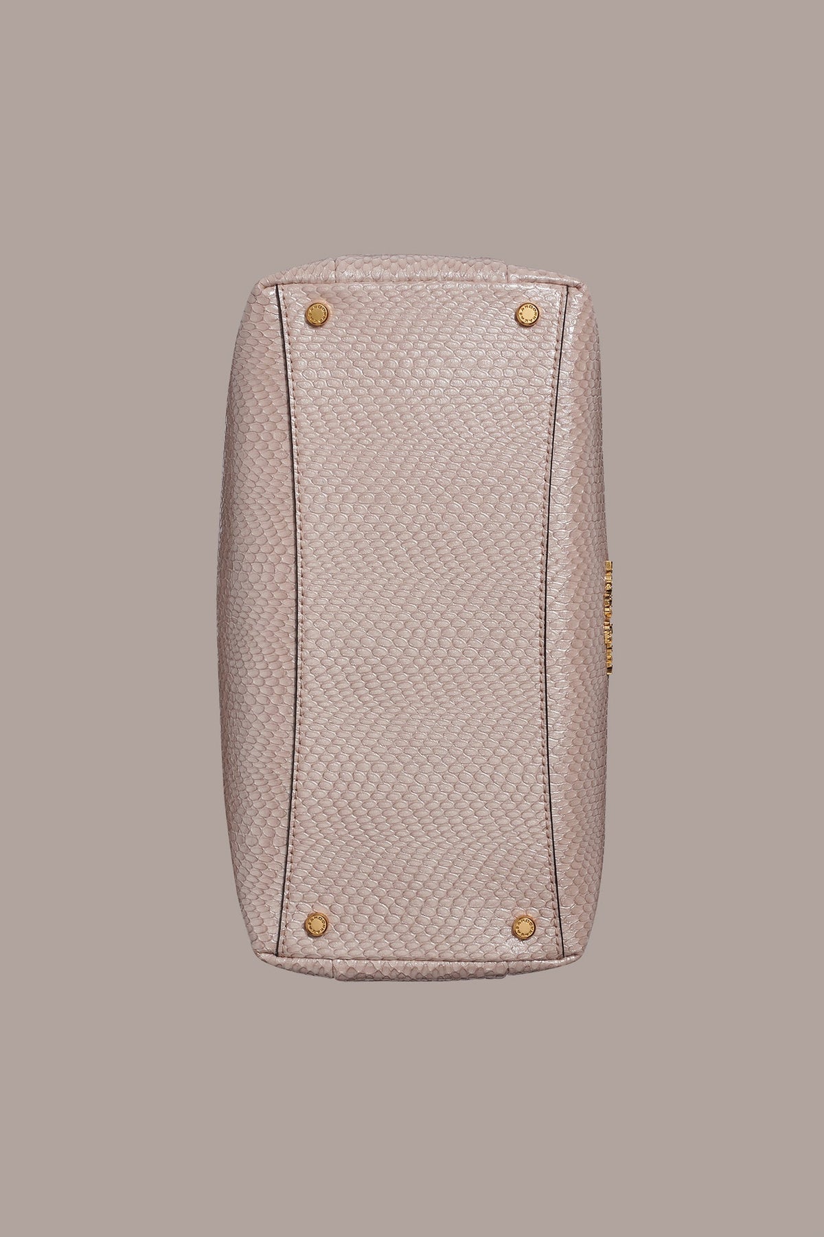 AMAGANSETT SNAKE-EFFECT LEATHER SATCHEL BAG
