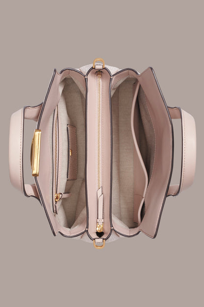 AMAGANSETT SNAKE-EFFECT LEATHER SATCHEL BAG