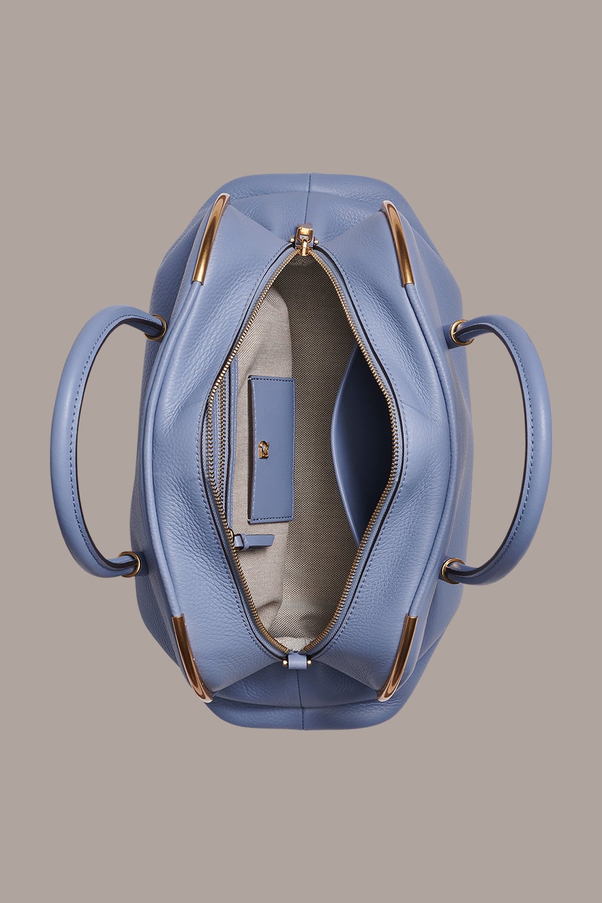 SATIN LEATHER SATCHEL