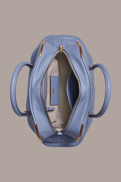 SATIN LEATHER SATCHEL