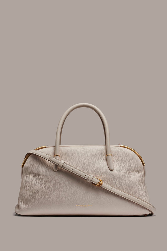 SATIN LEATHER SATCHEL