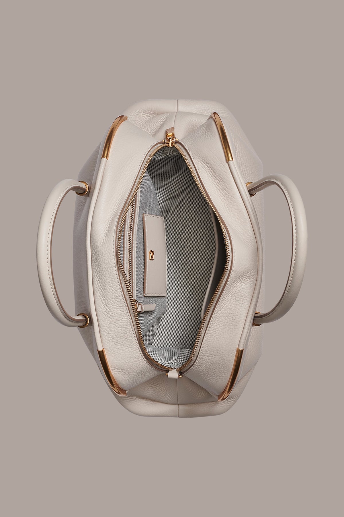 SATIN LEATHER SATCHEL