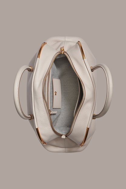 SATIN LEATHER SATCHEL