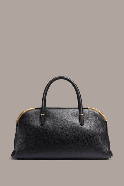 SATIN LEATHER SATCHEL