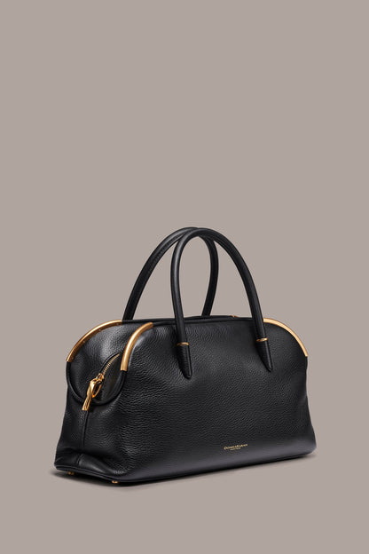 SATIN LEATHER SATCHEL