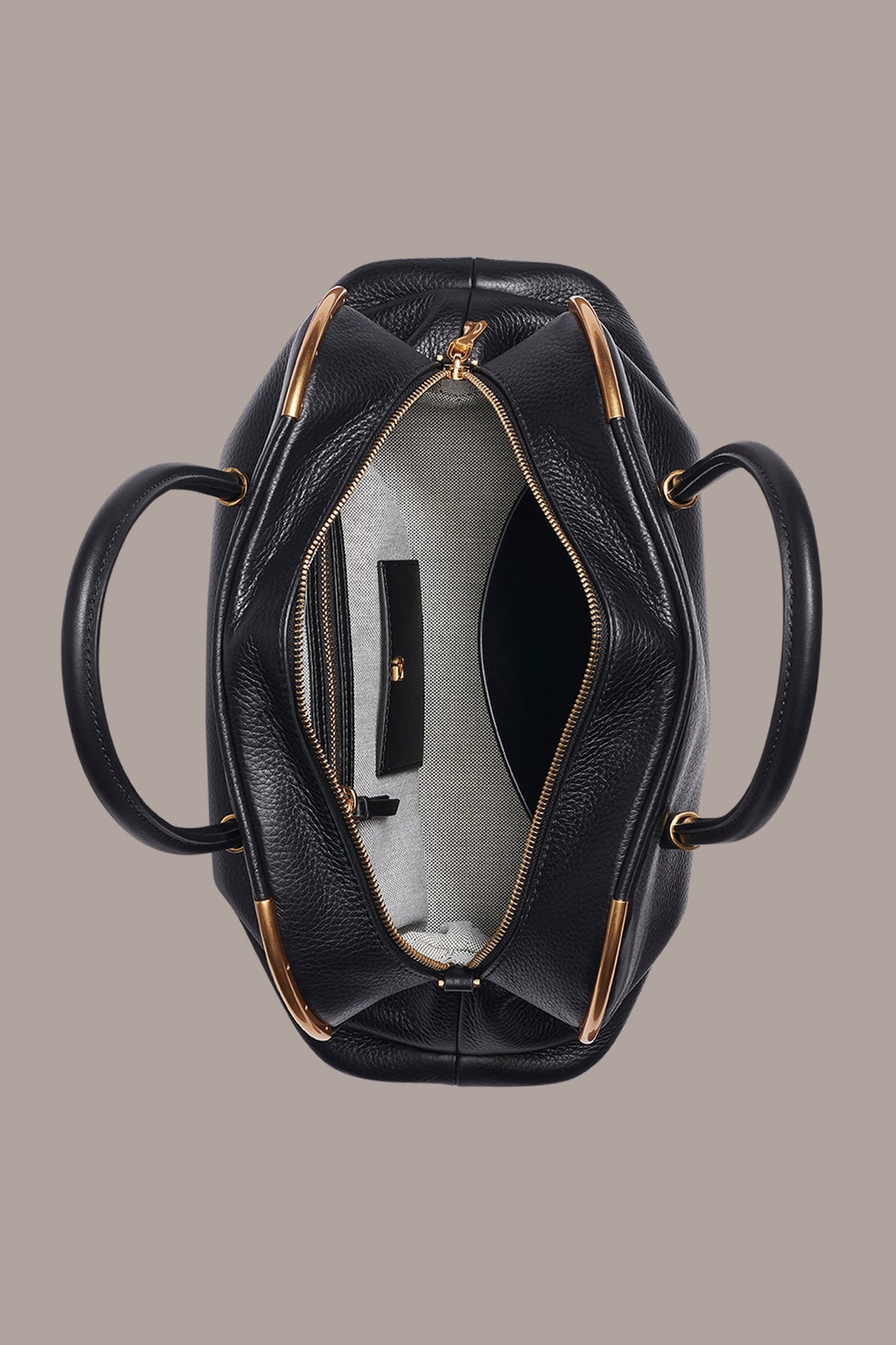 SATIN LEATHER SATCHEL