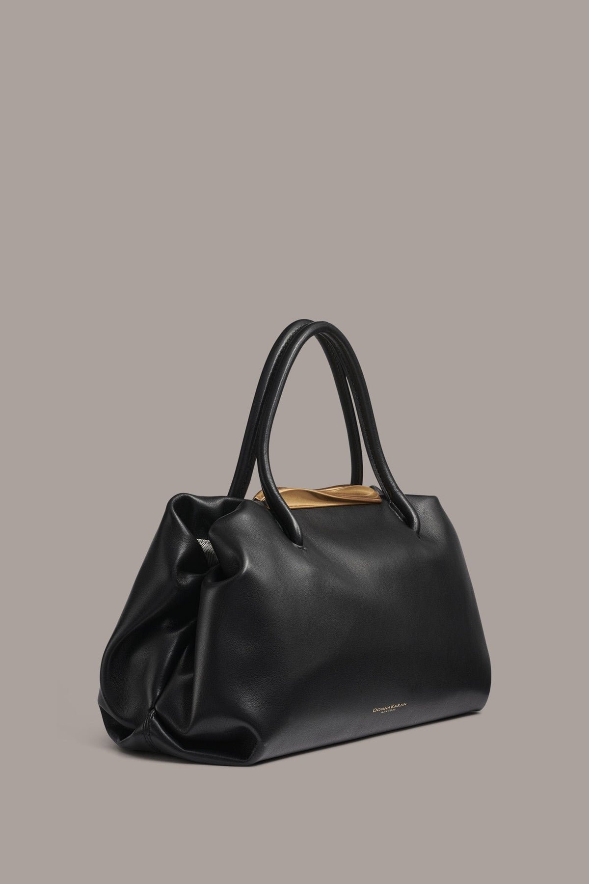 POPLIN LEATHER SATCHEL BAG