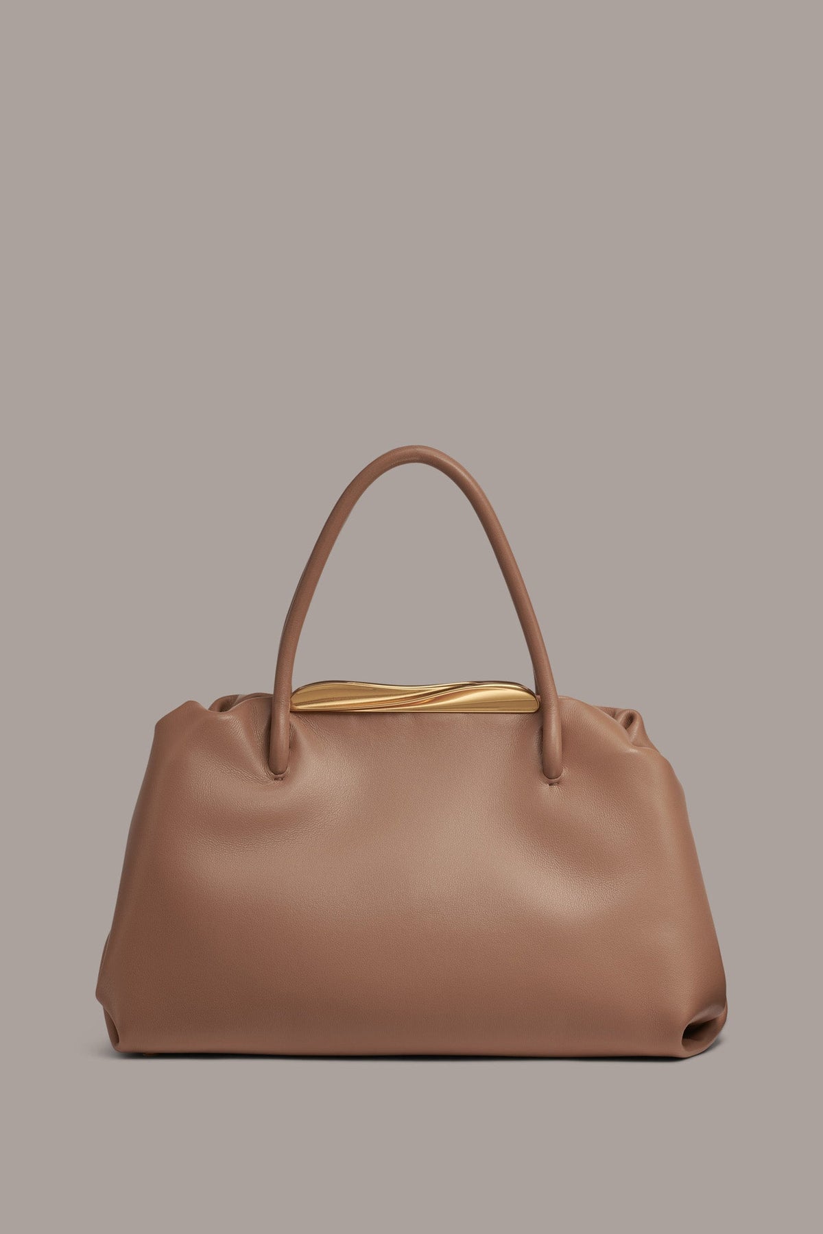POPLIN LEATHER SATCHEL BAG