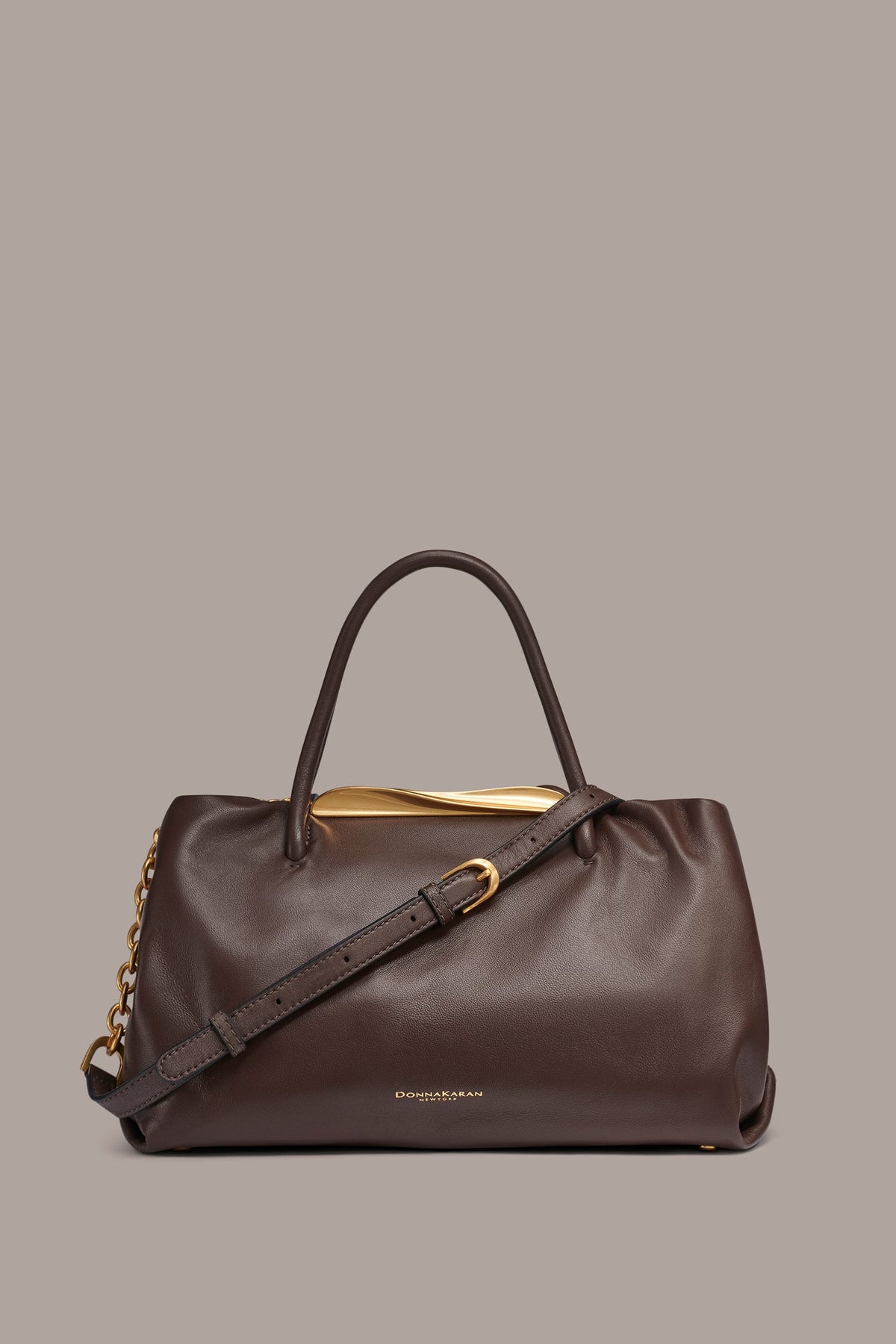 POPLIN LEATHER SATCHEL BAG