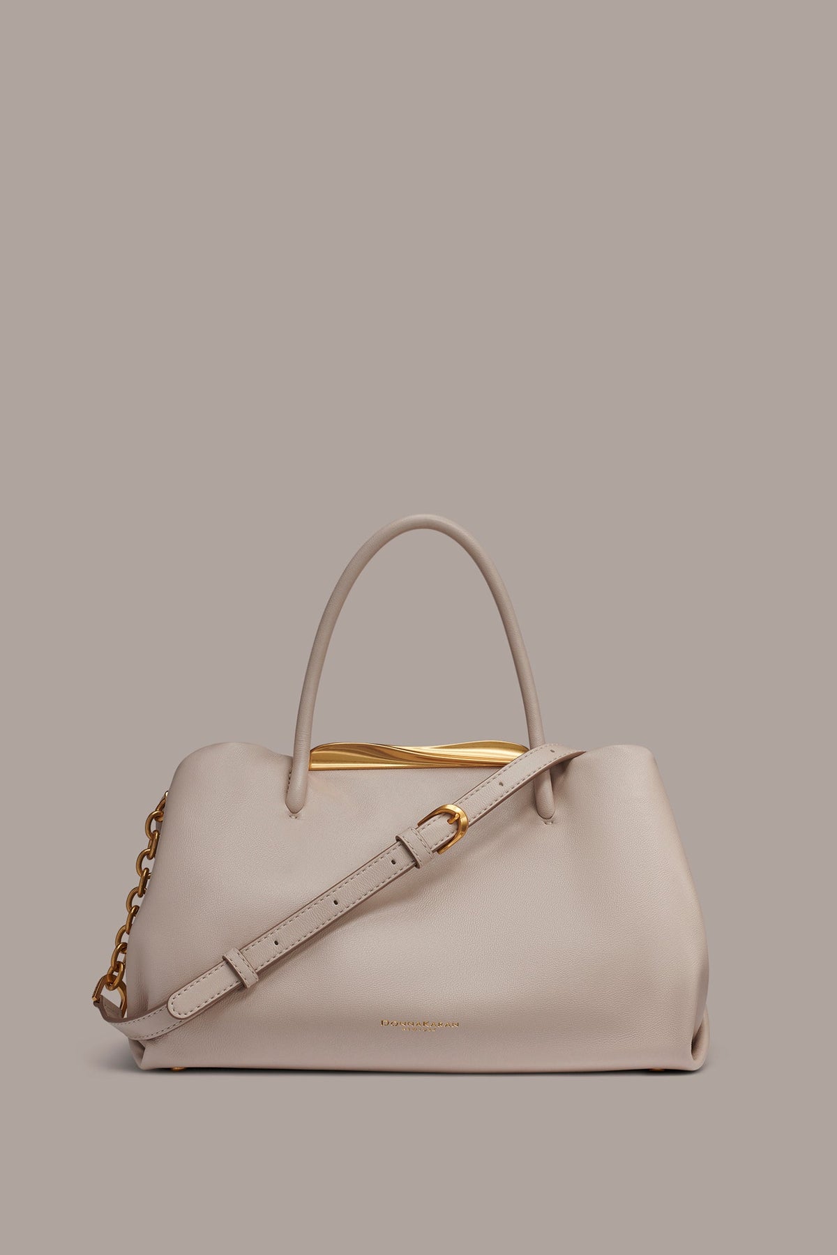 POPLIN LEATHER SATCHEL BAG