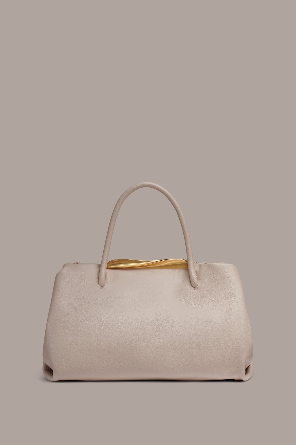 POPLIN LEATHER SATCHEL BAG