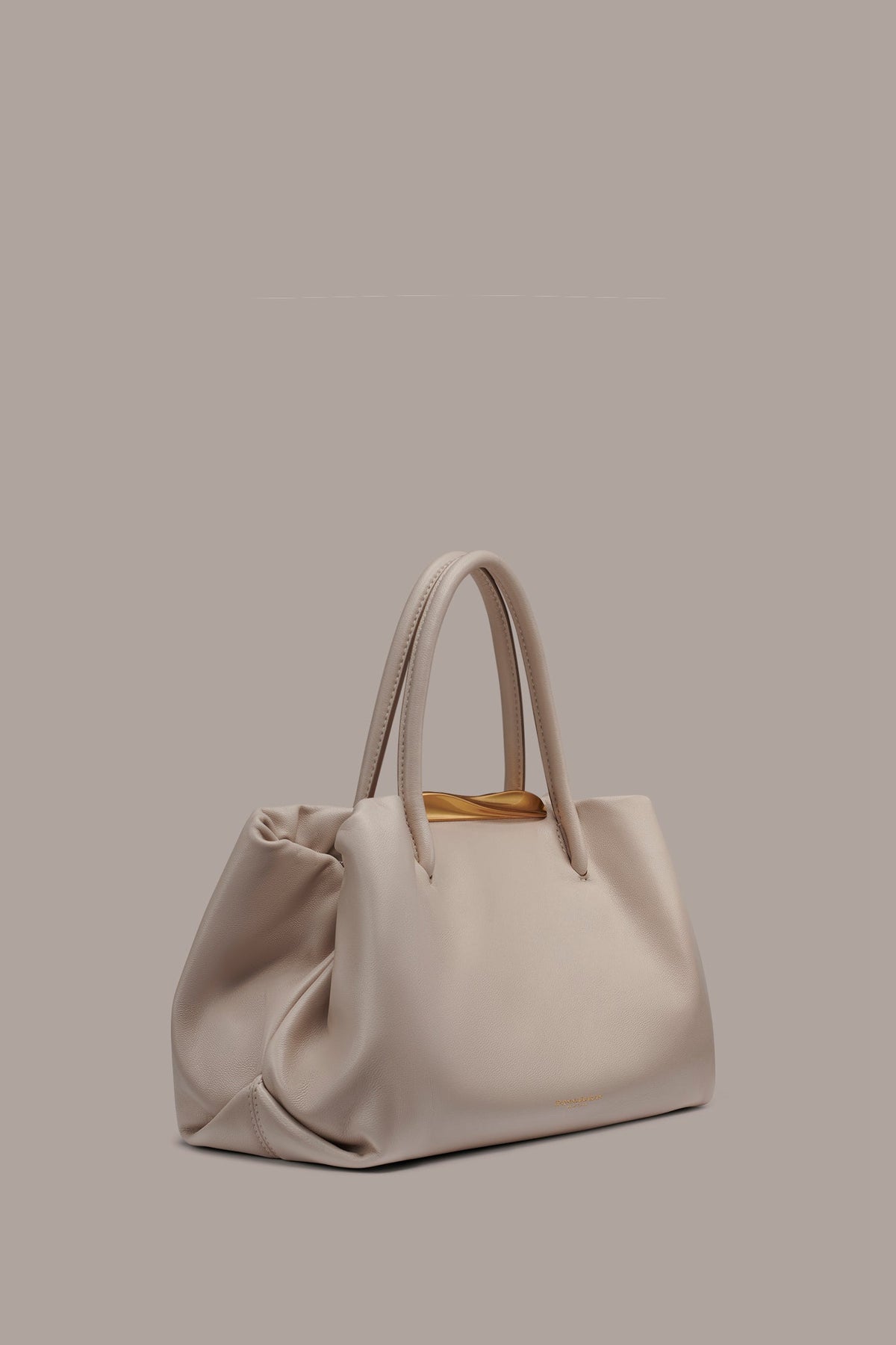 POPLIN LEATHER SATCHEL BAG