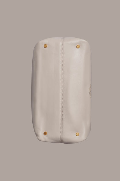 POPLIN LEATHER SATCHEL BAG