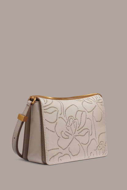 JERICHO FLORAL LEATHER SHOULDER BAG