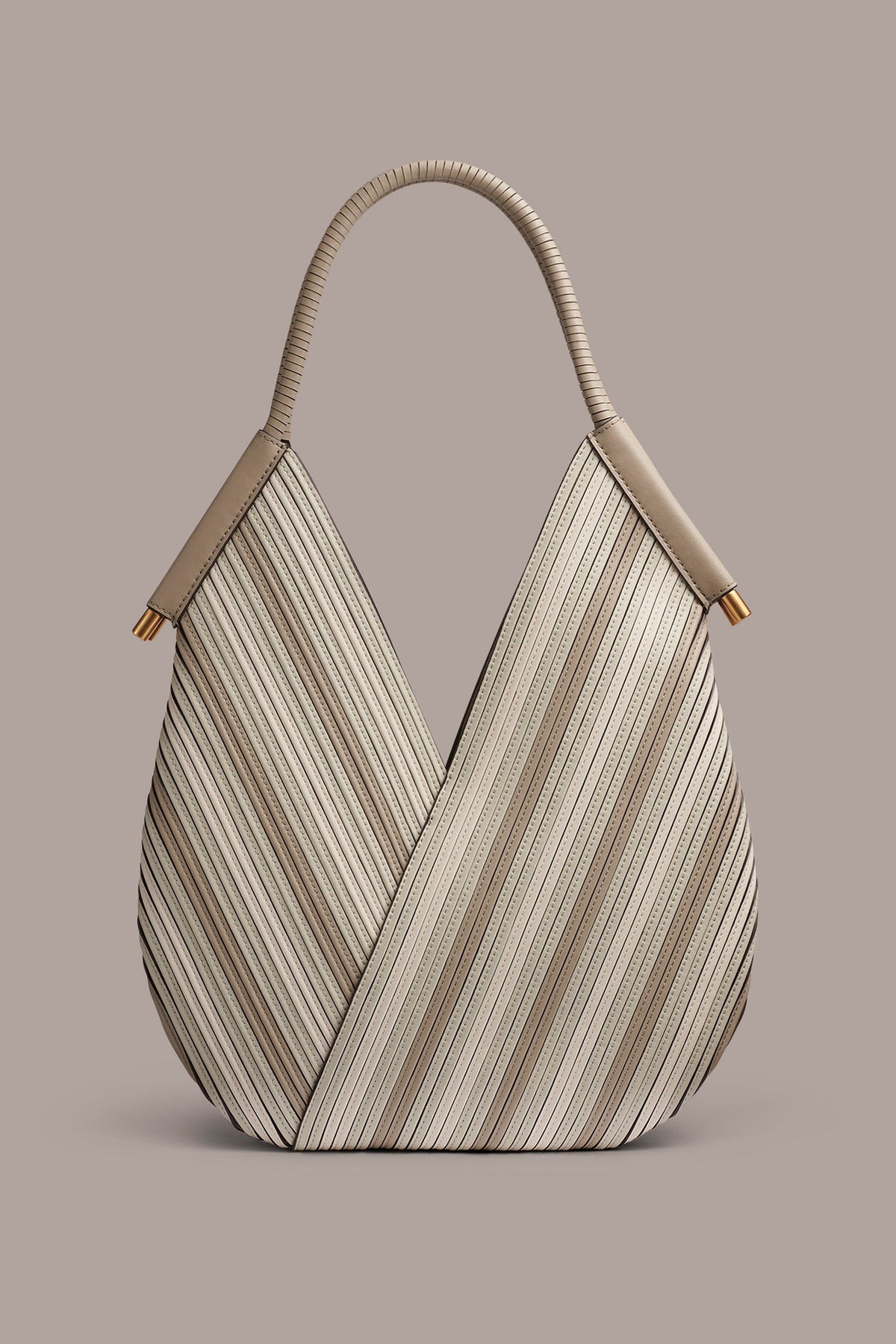 BALDWIN CHEVRON LEATHER MINI SHOULDER BAG