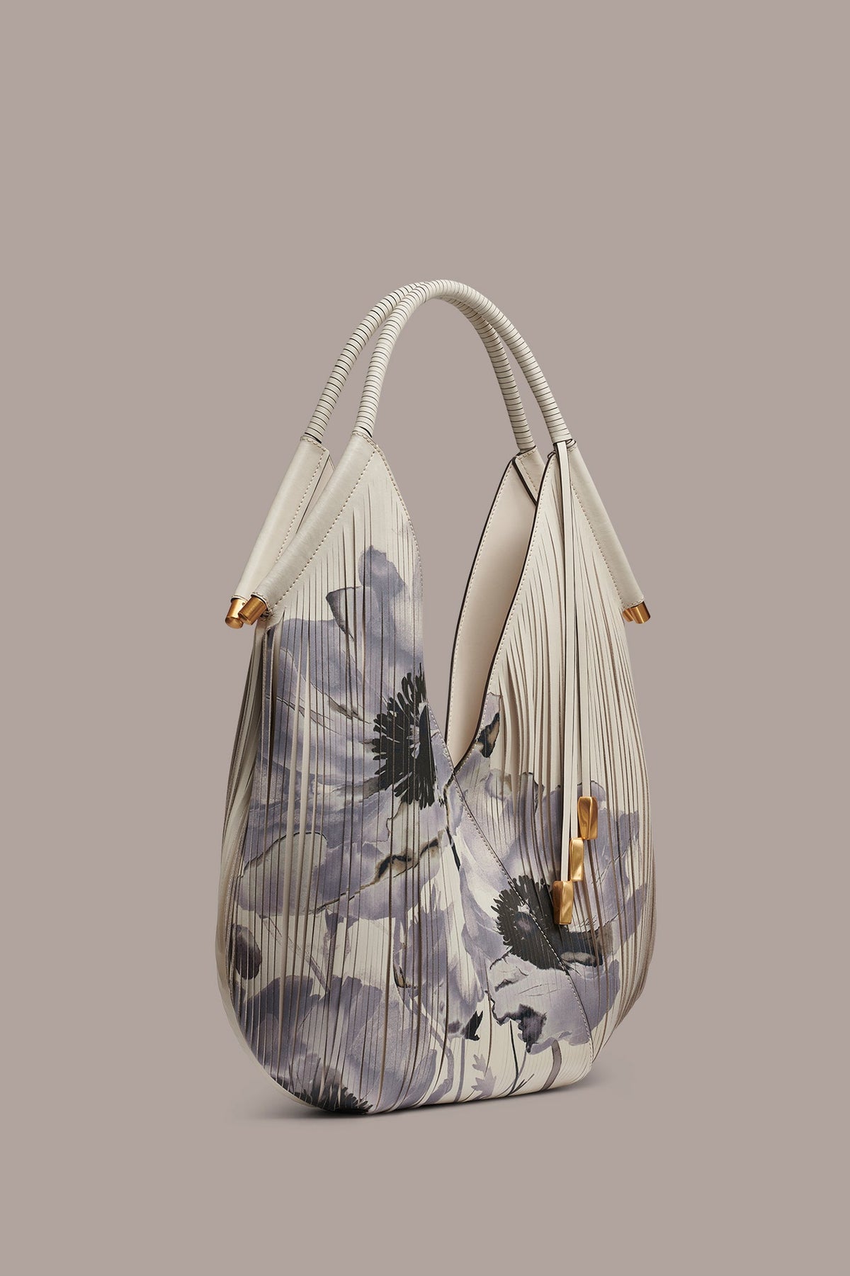 BALDWIN FLORAL LASER-CUT LEATHER LARGE SHOULDER BAG