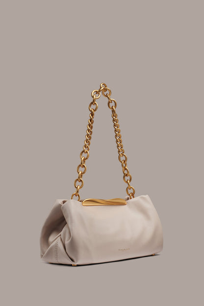 POPLIN LEATHER CLUTCH