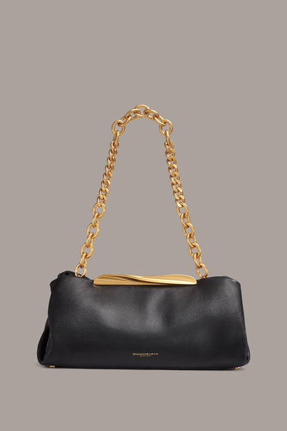 POPLIN LEATHER CLUTCH