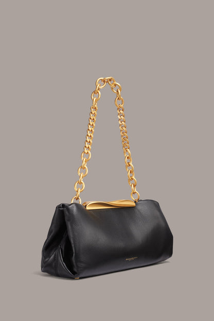 POPLIN LEATHER CLUTCH