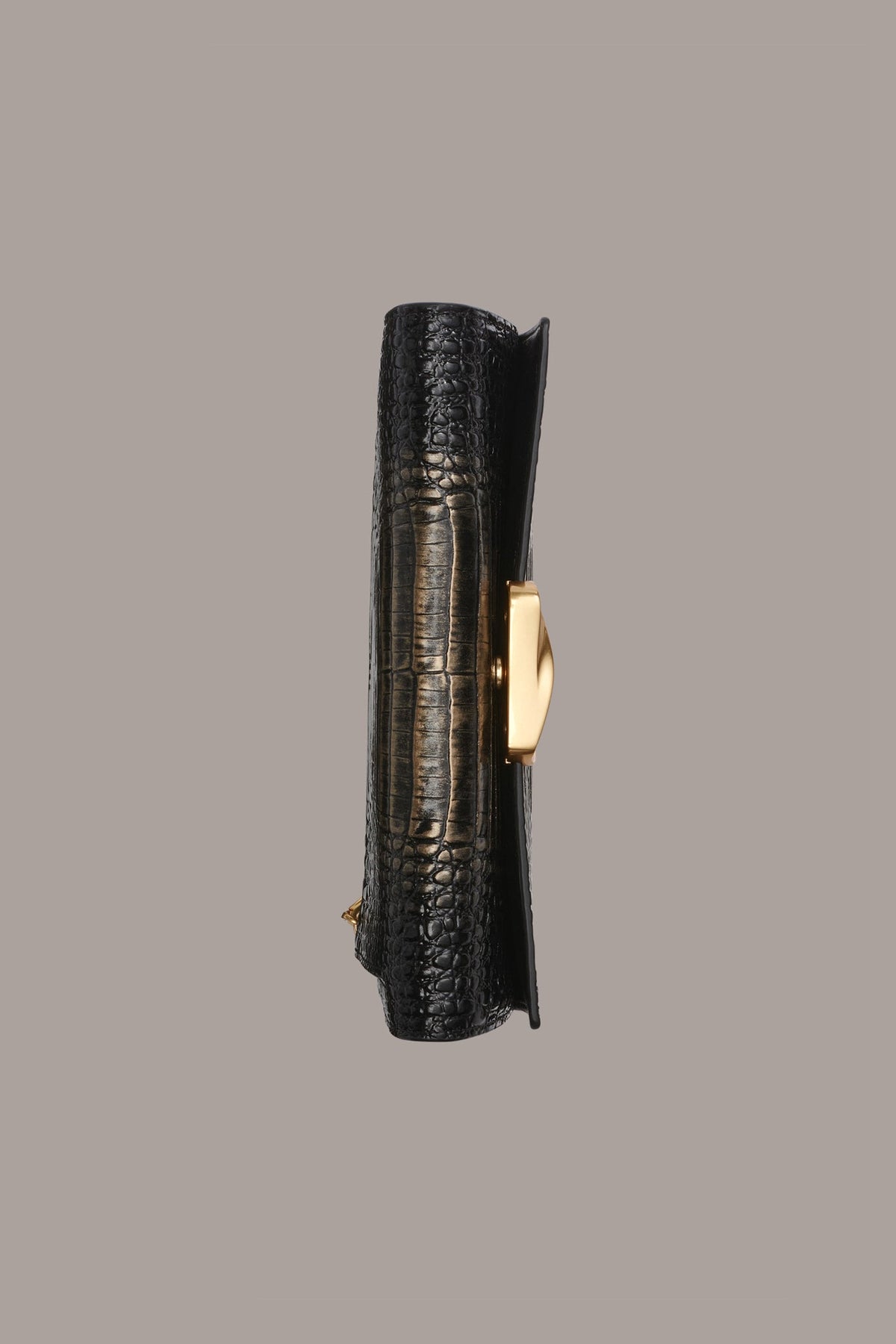 AMAGANSETT METALLIC CROC-EFFECT FLAP WALLET