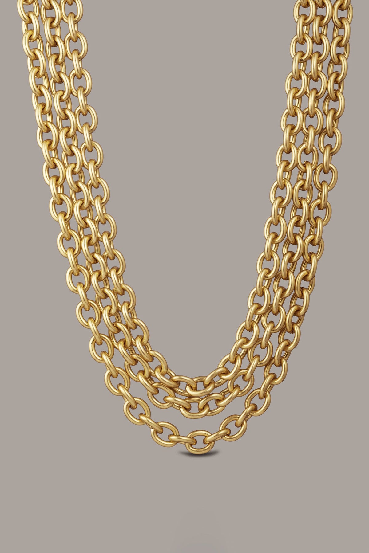 MULTI ROW CHAIN LINK COLLAR NECKLACE