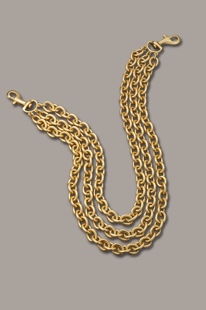 MULTI ROW CHAIN LINK COLLAR NECKLACE