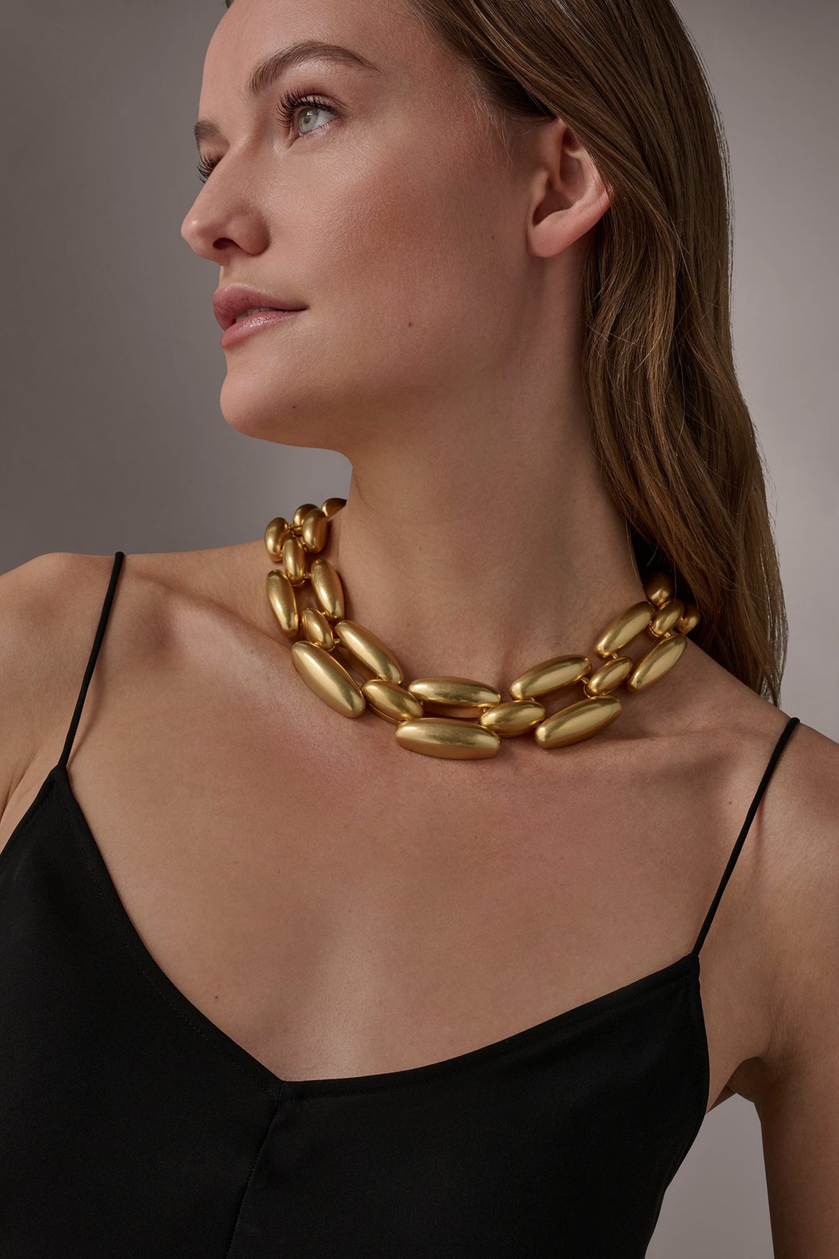 MODERN METAL LINK NECKLACE