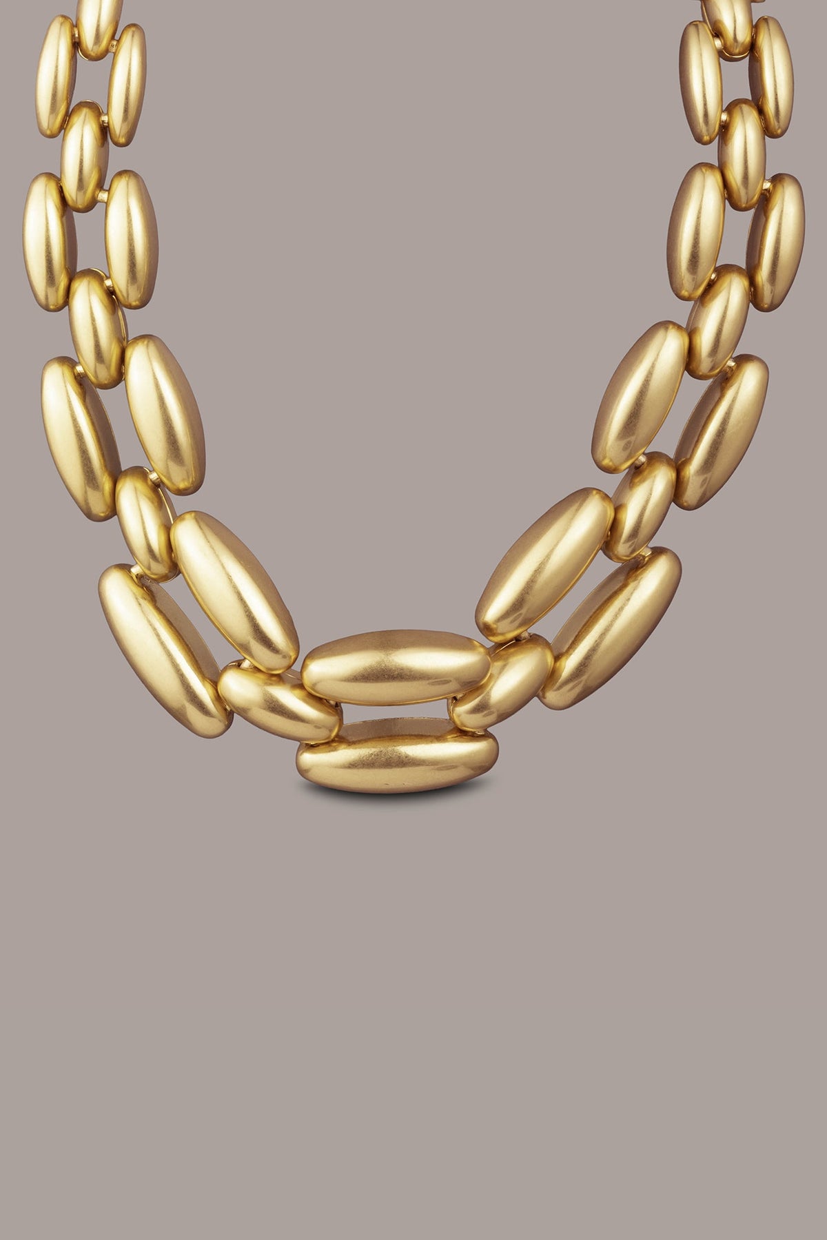 MODERN METAL LINK NECKLACE