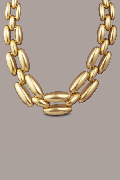 MODERN METAL LINK NECKLACE