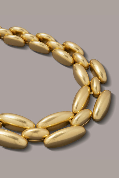MODERN METAL LINK NECKLACE