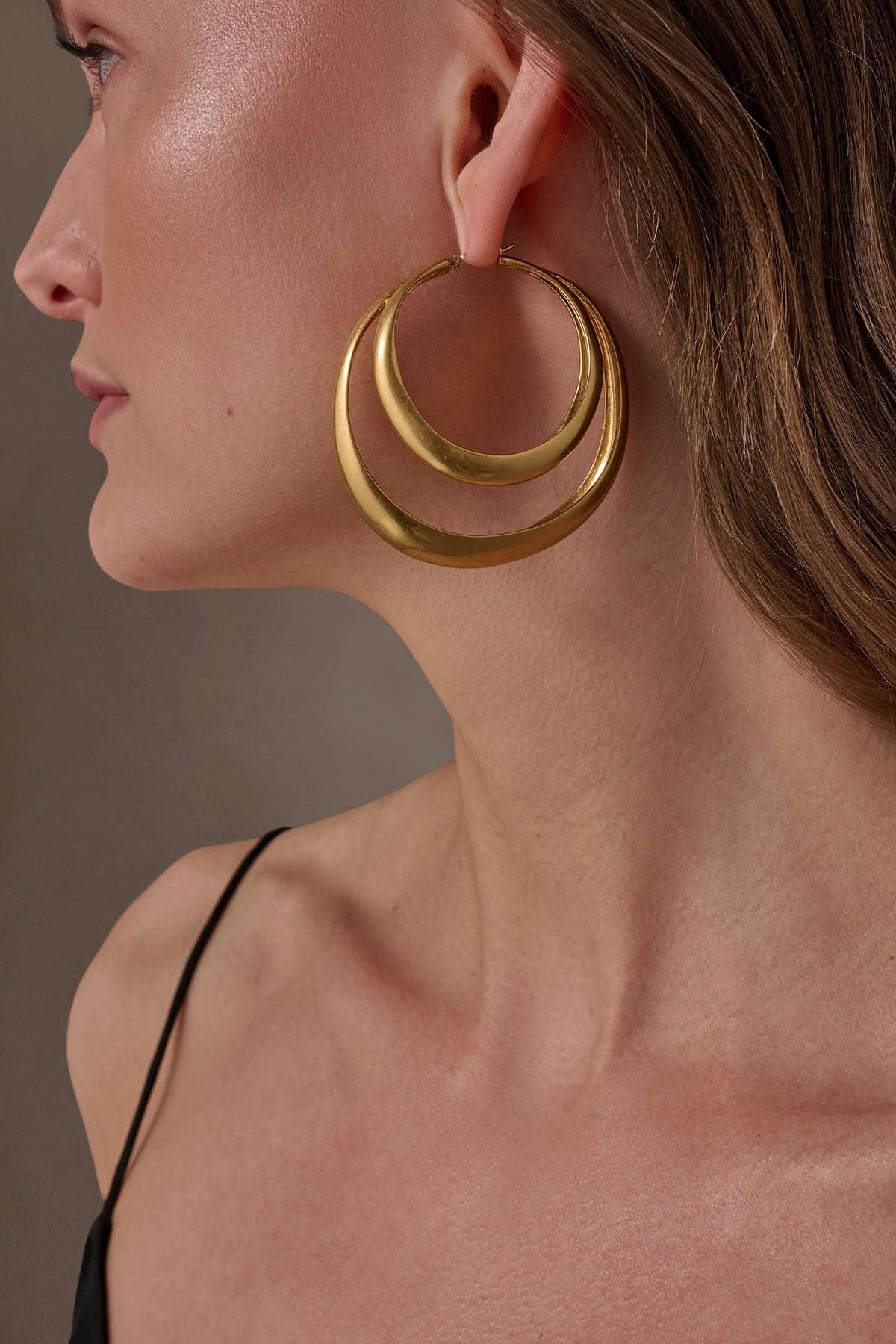 ORGANIC MOLTEN MULTI ROW HOOP EARRING