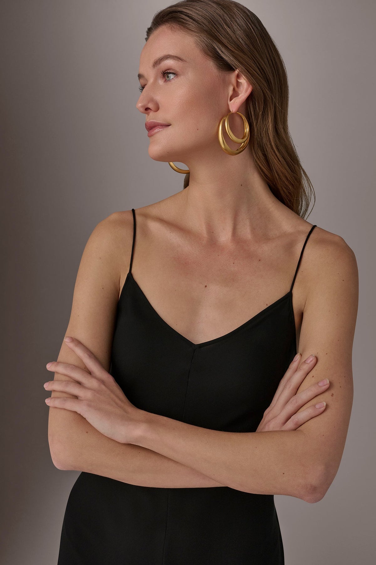 ORGANIC MOLTEN MULTI ROW HOOP EARRING