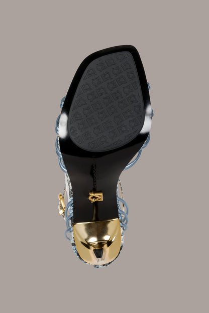 BRIELLE SNAKE-PRINT STILETTO SANDAL
