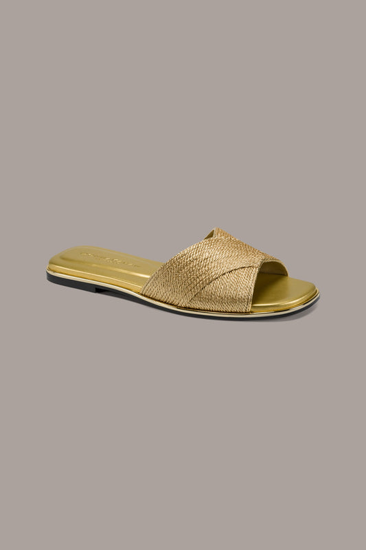 HARMONY WOVEN SLIDE SANDAL
